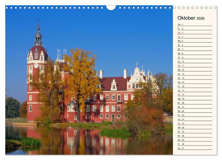 Produktbild: Schl&ouml;sser der Niederlausitz (Wandkalender 2026 DIN A3 quer), CALVENDO Monatskalender