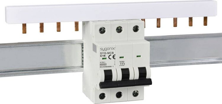 Produktbild: Sygonix SY-6441084 SYG-MCB 3P/C16/6KA Leitungsschutzschalter 3polig 16A 415 V/AC