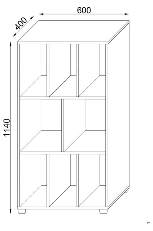 Produktbild: Holz Schallplatte LP Sideboard Regal Woltino