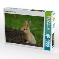 Produktbild: CALVENDO Puzzle Braunes Zwergkaninchen 1000 Teile Lege-Gr&ouml;&szlig;e 64 x 48 cm Foto-Puzzle Bild von kattobello