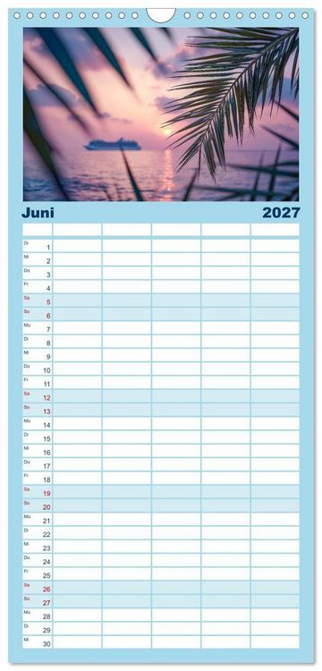 Produktbild: Familienplaner 2027 - Kreuzfahrtschiffe Kalender - Kreuzfahrten und Giganten der Meere mit 5 Spalten (Wandkalender, 21 x 45 cm) CALVENDO