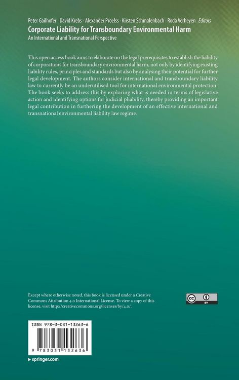 Produktbild: Corporate Liability for Transboundary Environmental Harm