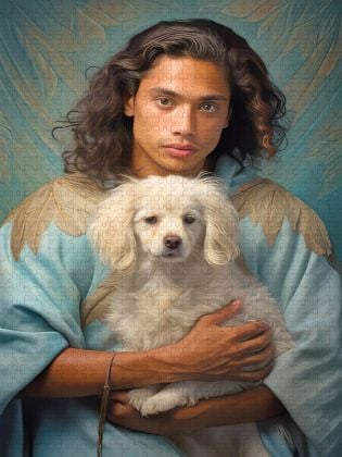 Produktbild: CALVENDO Puzzle Mann und Hund | 1000 Teile Lege-Gr&ouml;&szlig;e 64x48cm Foto-Puzzle f&uuml;r gl&uuml;ckliche Stunden