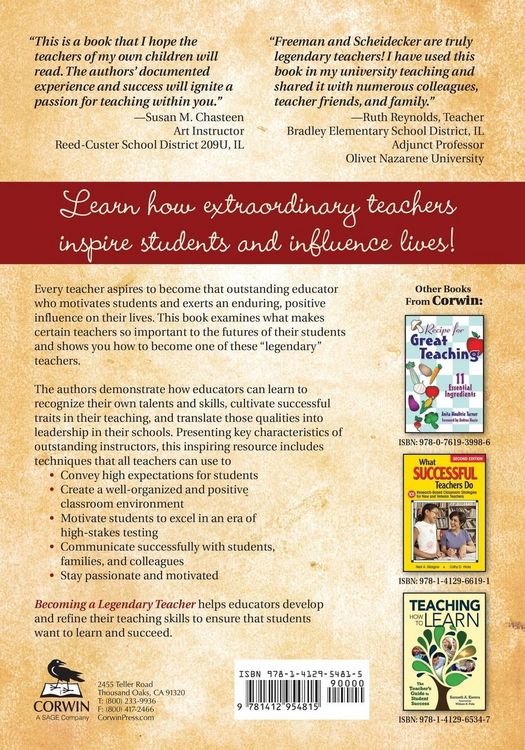 Produktbild: Becoming a Legendary Teacher