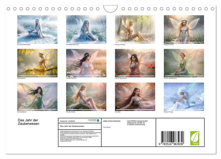 Produktbild: Das Jahr der Zauberwesen (Wandkalender 2027 DIN A4 quer), CALVENDO Monatskalender