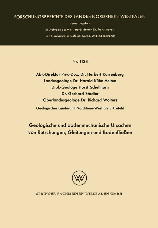 Produktbild: Geologische und bodenmechanische Ursachen von Rutschungen, Gleitungen und Bodenflie&szlig;en