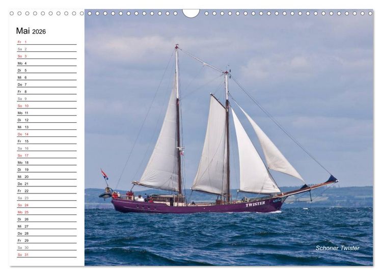 Produktbild: Traditionsschiffe auf der Ostsee (Wandkalender 2026 DIN A3 quer), CALVENDO Monatskalender