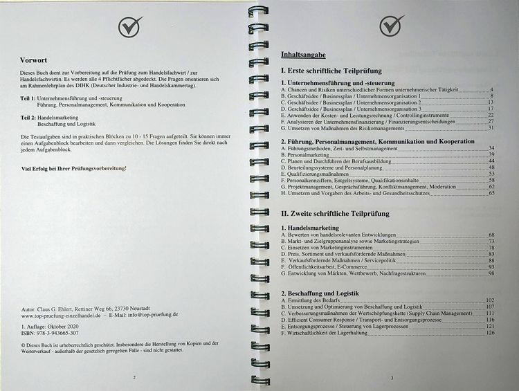Produktbild: Top-Pr&uuml;fung Handelsfachwirt/-in - 400 Fragen zur Pr&uuml;fungsvorbereitung (Ringbindung)