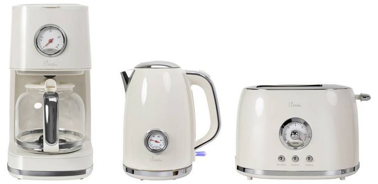 Produktbild: BiKitchen nostalgia 150 Kaffeemaschine Cremewei&szlig; (gl&auml;nzend) Fassungsverm&ouml;gen Tassen=12 Glaskanne, Warmhaltefunktion