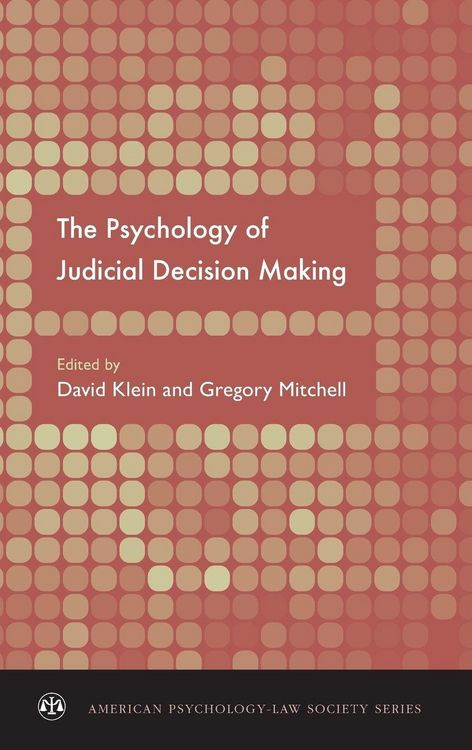 Produktbild: The Psychology of Judicial Decision Making