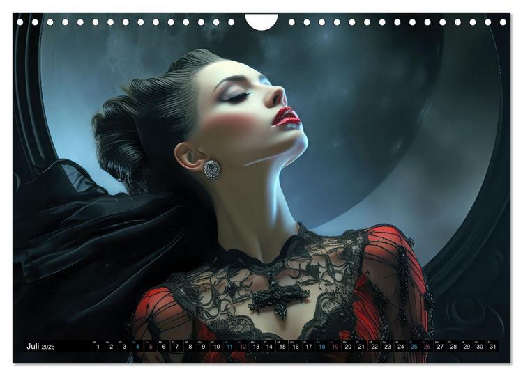 Produktbild: Vampire Nachtkreaturen (Wandkalender 2026 DIN A4 quer), CALVENDO Monatskalender