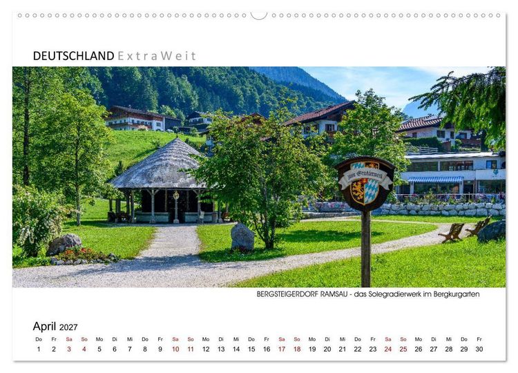 Produktbild: Bergsteigerdorf RAMSAU - Juwel im Berchtesgadener Land (Wandkalender 2027 DIN A2 quer), CALVENDO Monatskalender