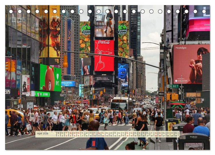Produktbild: Streets of New York - Zu Fu&szlig; durch die Metropole der Superlative (Tischkalender 2026 DIN A5 quer), CALVENDO Monatskalender
