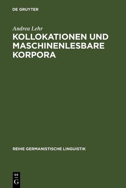 Produktbild: Kollokationen und maschinenlesbare Korpora