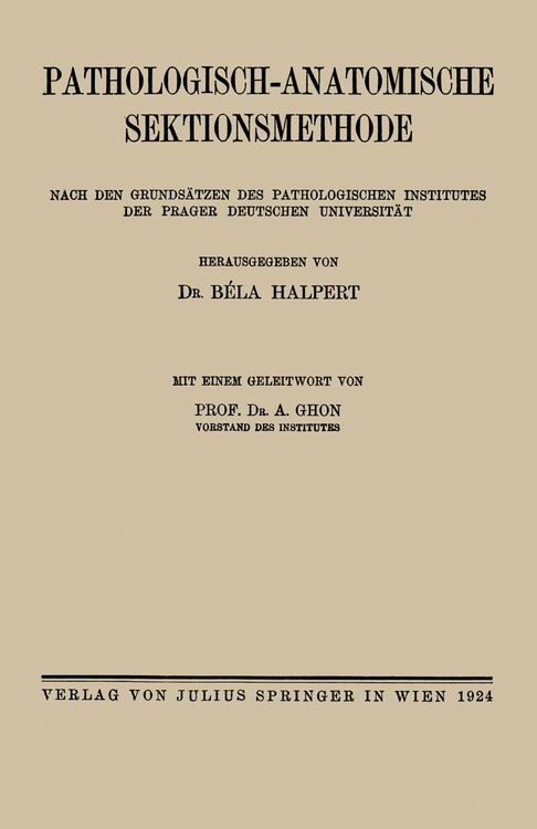 Produktbild: Pathologisch-anatomische Sektionsmethode