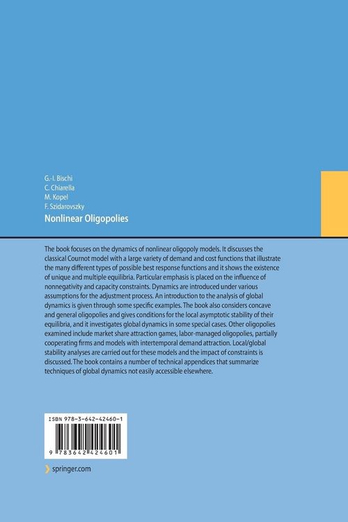 Produktbild: Nonlinear Oligopolies
