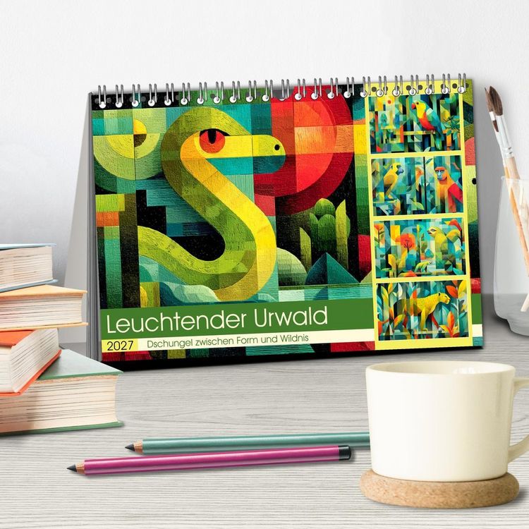 Produktbild: Leuchtender Urwald. Dschungel zwischen Form und Wildnis (Tischkalender 2027 DIN A5 quer), CALVENDO Monatskalender