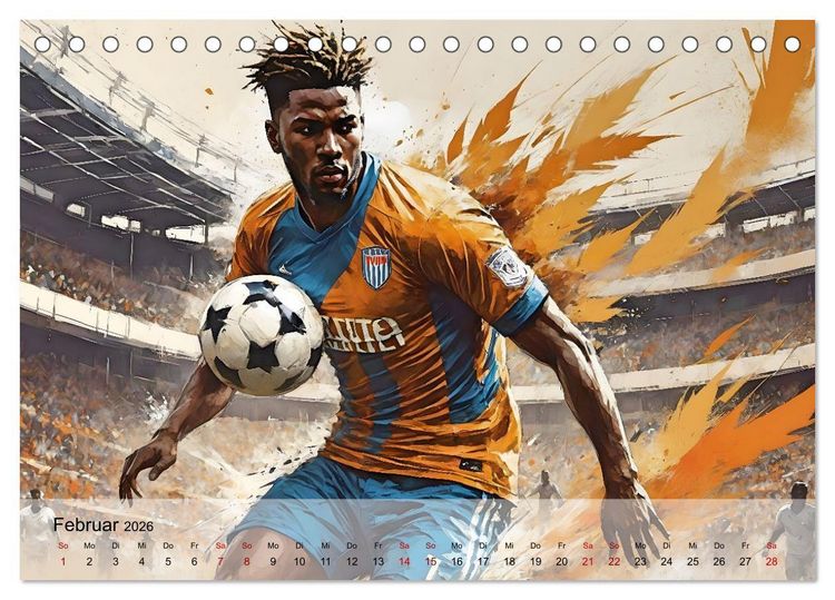 Produktbild: Fu&szlig;ball - Finale (Tischkalender 2026 DIN A5 quer), CALVENDO Monatskalender