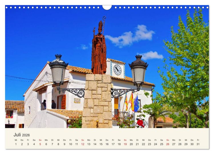 Produktbild: El Castell de Guadalest - In der Berglandschaft der Costa Blanca (Wandkalender 2026 DIN A3 quer), CALVENDO Monatskalender
