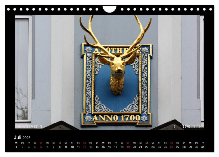 Produktbild: Geo-Tagging in Schwelm (Wandkalender 2026 DIN A4 quer), CALVENDO Monatskalender