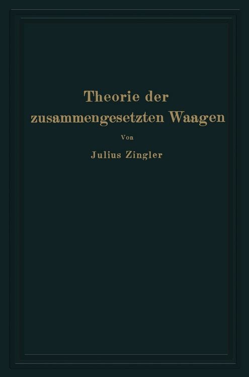 Produktbild: Theorie der zusammengesetzten Waagen