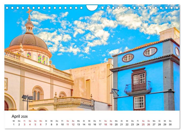 Produktbild: Teneriffas sch&ouml;nste St&auml;dte - La Laguna und La Orotava (Wandkalender 2026 DIN A4 quer), CALVENDO Monatskalender