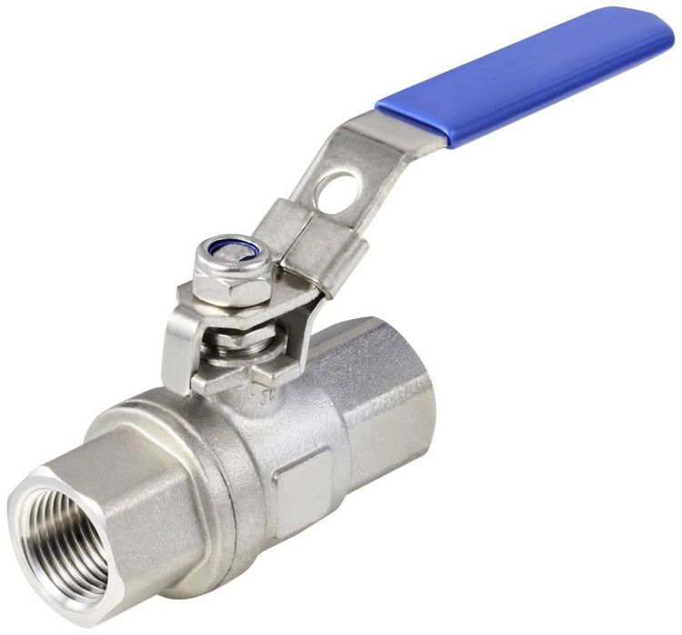 Produktbild: TRU COMPONENTS TC-2PC-DN15-316 TC-12770348 Standard-Kugelhahn Innengewinde: G1/2" 64 bar (max) 1 St.