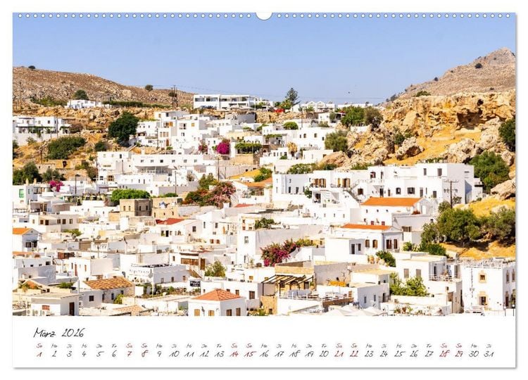 Produktbild: Rhodos - Die faszinierende Insel in der &Auml;g&auml;is (hochwertiger Premium Wandkalender 2026 DIN A2 quer), Kunstdruck in Hochglanz