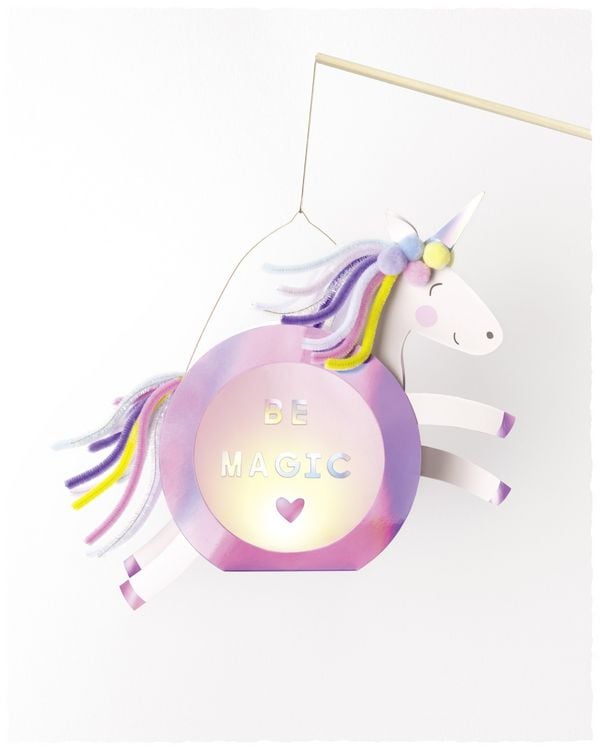 Produktbild: FOLIA Bastelartikel Laternen-Bastelsets SWEET RAINBOW, inkl. 1 LED-Licht und Batterien