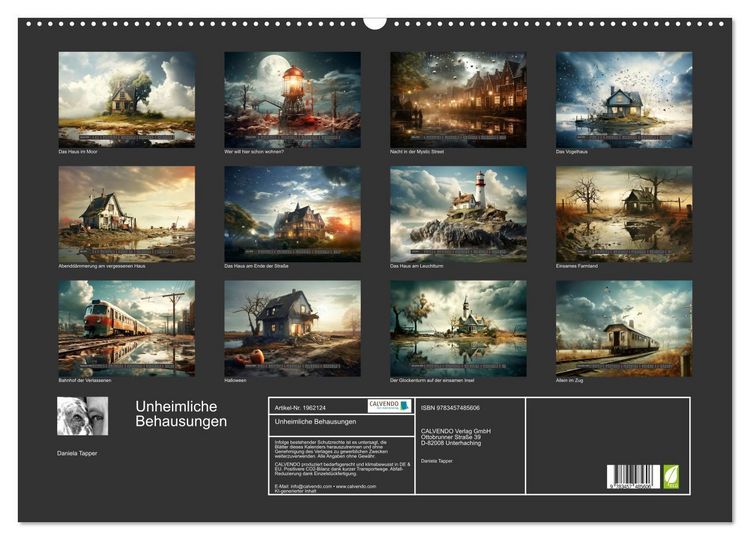 Produktbild: Unheimliche Behausungen (Wandkalender 2026 DIN A2 quer), CALVENDO Monatskalender