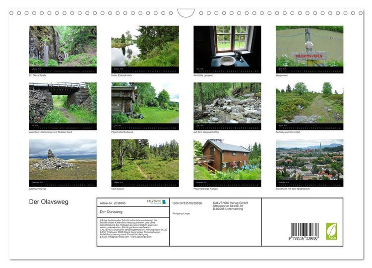 Produktbild: Der Olavsweg (Wandkalender 2026 DIN A3 quer), CALVENDO Monatskalender