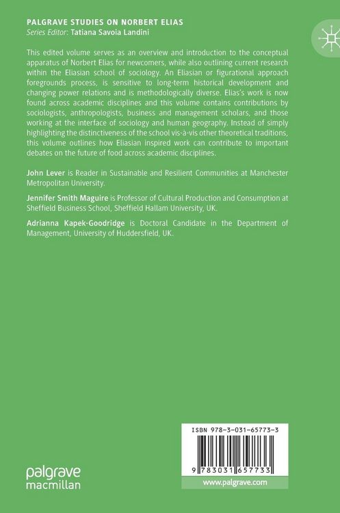 Produktbild: Towards an Eliasian Understanding of Food in the 21st Century