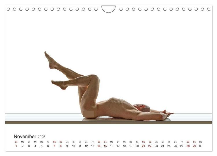 Produktbild: Form und Sinnlichkeit - minimalistische M&auml;nnerakte (Wandkalender 2026 DIN A4 quer), CALVENDO Monatskalender
