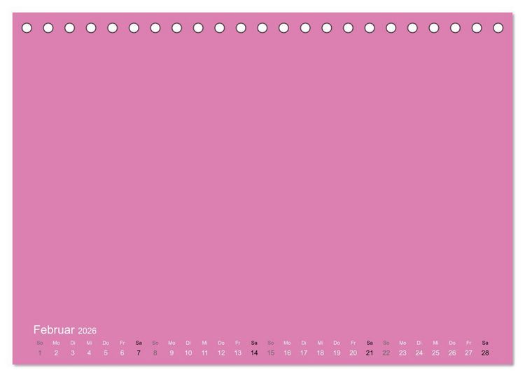 Produktbild: Bastelkalender - Pink (Tischkalender 2026 DIN A5 quer), CALVENDO Monatskalender