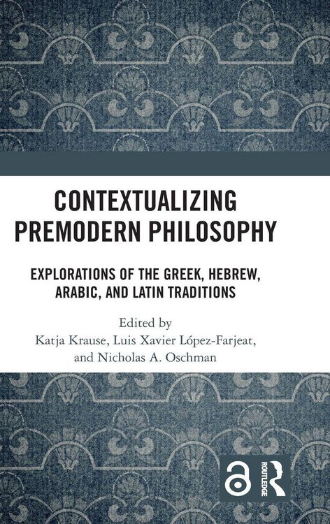 Produktbild: Contextualizing Premodern Philosophy