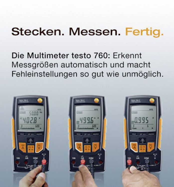 Produktbild: Testo 760-2 Hand-Multimeter digital CAT III 1000 V, CAT IV 600V Anzeige (Counts): 6000