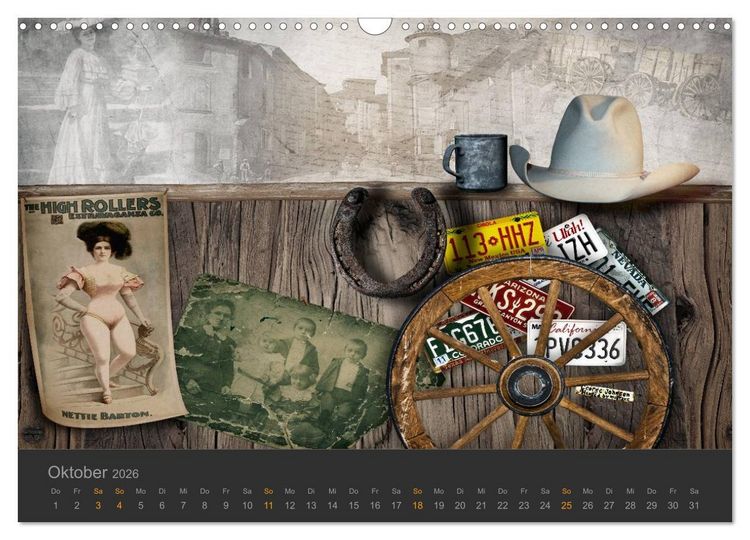 Produktbild: Patchwork - Vintage Impressionen (Wandkalender 2026 DIN A3 quer), CALVENDO Monatskalender