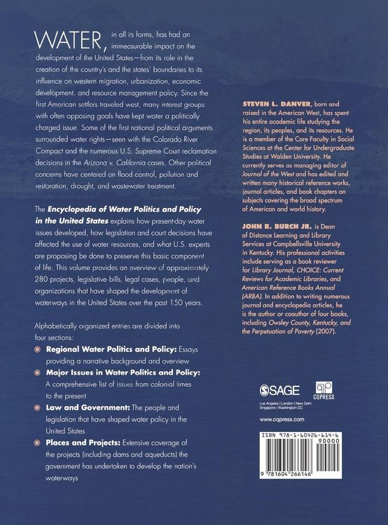 Produktbild: Encyclopedia of Water Politics and Policy in the United States
