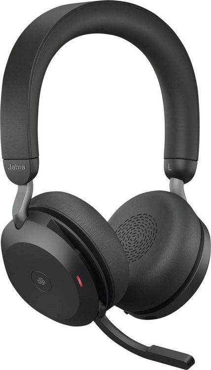 Produktbild: Jabra Evolve2 75 On Ear Headset kabelgebunden Schwarz Batterieladeanzeige, Mikrofon-Stummschaltung Telefon
