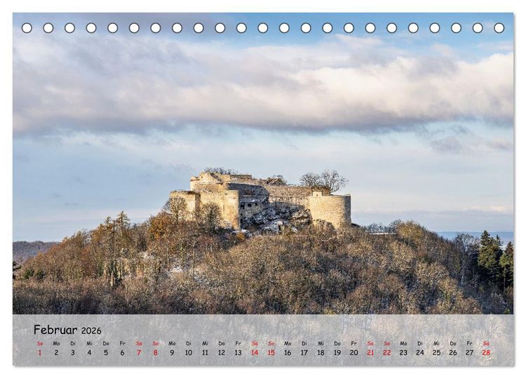 Produktbild: Festungen und Schl&ouml;sser auf der Schw&auml;bischen Alb (Tischkalender 2026 DIN A5 quer), CALVENDO Monatskalender