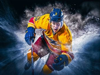 Produktbild: CALVENDO Puzzle Ein Motiv aus dem Kalender Eishockey und positive Gedanken | 1000 Teile Lege-Gr&ouml;&szlig;e 64x48cm Foto-Puzzle f&uuml;r gl&uuml;ckliche Stunden