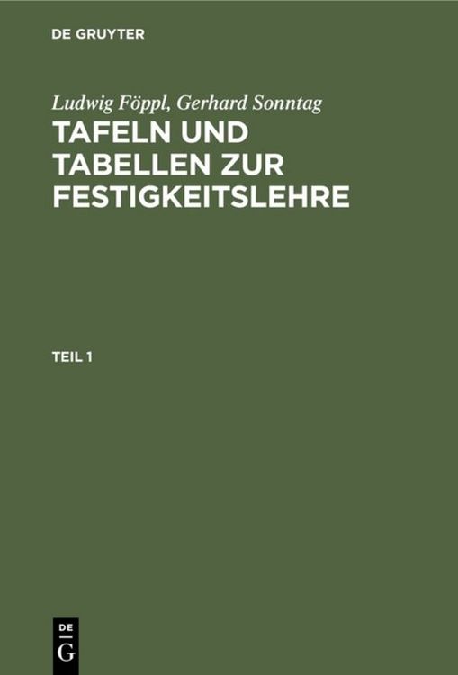 Produktbild: Tafeln und Tabellen zur Festigkeitslehre