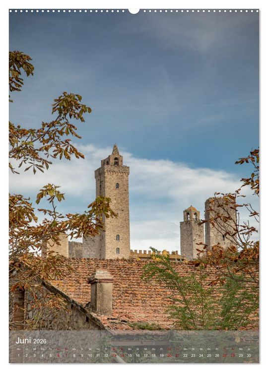 Produktbild: San Gimignano - Stadt der T&uuml;rme (hochwertiger Premium Wandkalender 2026 DIN A2 hoch), Kunstdruck in Hochglanz