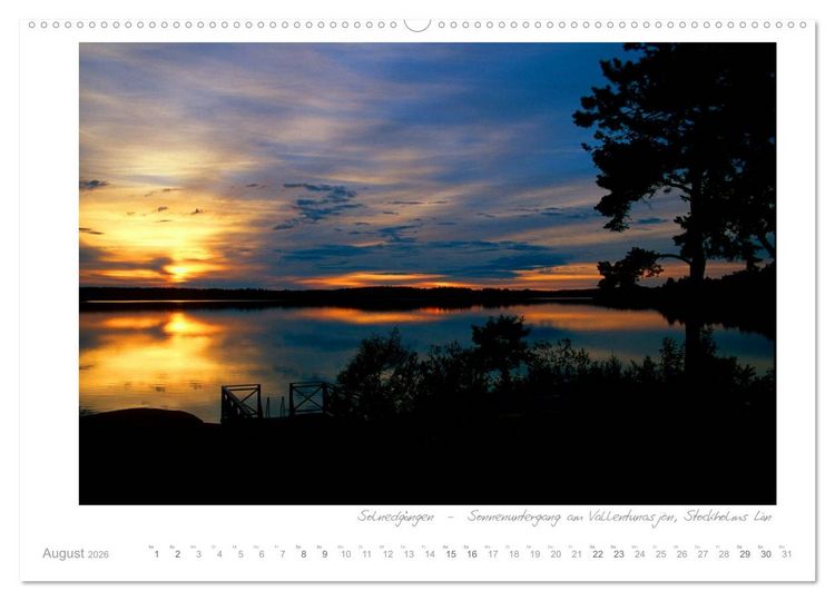 Produktbild: Sehnsucht Schweden - Sverige (hochwertiger Premium Wandkalender 2026 DIN A2 quer), Kunstdruck in Hochglanz