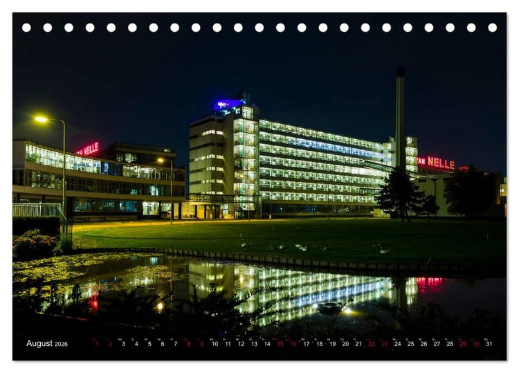 Produktbild: Rotterdam bei Nacht (Tischkalender 2026 DIN A5 quer), CALVENDO Monatskalender
