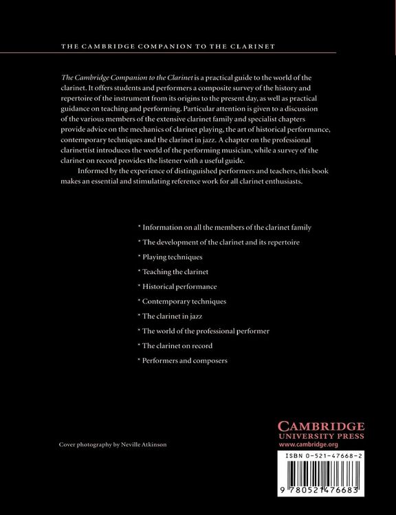 Produktbild: The Cambridge Companion to the Clarinet
