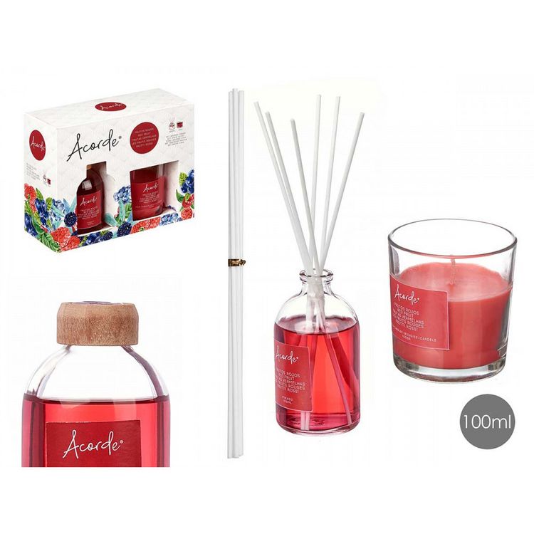 Produktbild: mikado set 100ml Kerze 30h rote Beeren