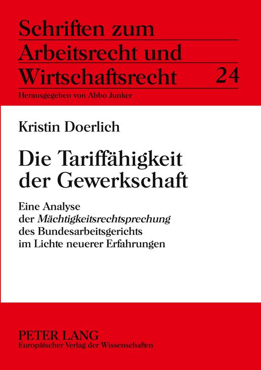 Produktbild: Die Tariff&auml;higkeit der Gewerkschaft