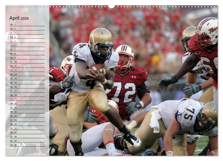 Produktbild: Sport. American Football (hochwertiger Premium Wandkalender 2026 DIN A2 quer), Kunstdruck in Hochglanz