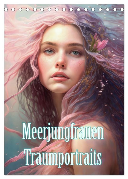 Produktbild: Meerjungfrauen Traumportraits (Tischkalender 2026 DIN A5 hoch), CALVENDO Monatskalender